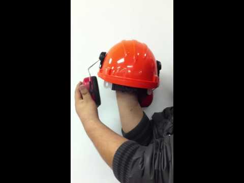 SAFETY HELMET WITH EARS MUFF