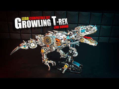 ASMR! Posable T-Rex Lego Moc Dinosaur | Assembly and Review | Puzzle #13087 MJI Blocks