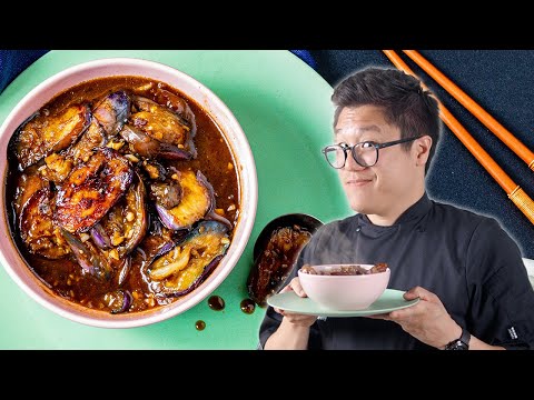 Restaurant Style Eggplant with Garlic Sauce