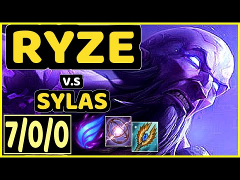 TINOWNS (RYZE) vs SYLAS - 7/0/0 KDA MID CHALLENGER GAMEPLAY - BR