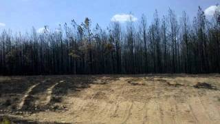 preview picture of video 'Devastation from Bear Creek Fire, Sept 10, 2011'