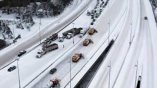 Winter storm forces closures of major highways as 