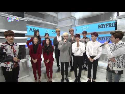 141012 인기가요 보이프렌드, 레드벨벳 인터뷰 / BOYFRIEND Red Velvet interview @ Inkigayo
