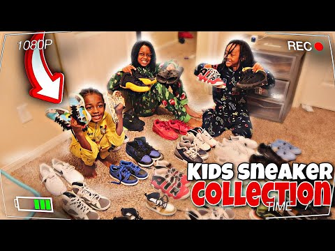 SHOWING OUR KIDS FULL SNEAKER COLLECTION!! | DOLCE AND NESHA