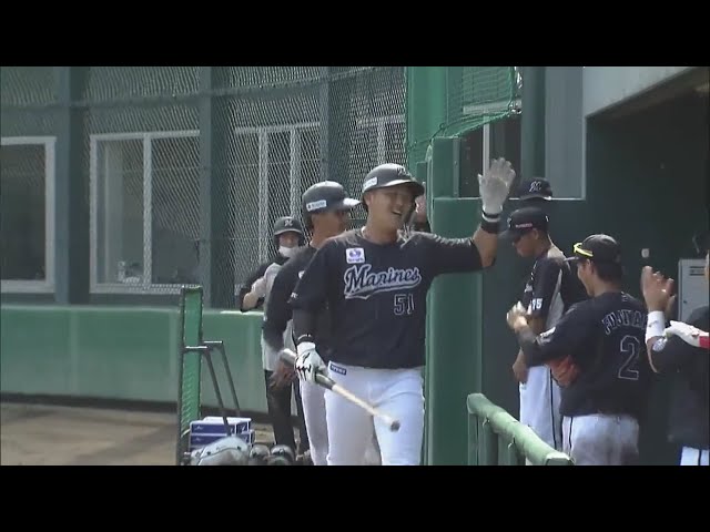 【ファーム】ダメ押しの一発!! マリーンズ・山口の2ランホームラン!! 2020/6/26 L-M(ファーム)