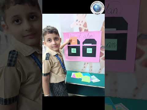 Our UKG little learners explored the “Use of A or An” concept through a fun& creative activity! 🎈📚