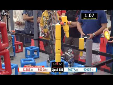 2015 VRC Arts Q181 - 2158Z 8000A vs 7627A 4001E - 86 to 57 - VEX Worlds 2015 - Arts Division