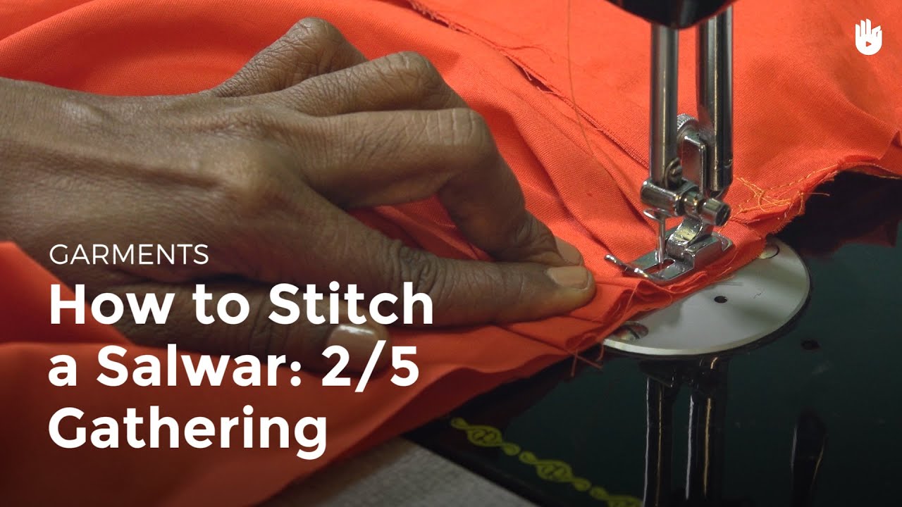 How to Stitch a Salwar 2/5 Gathering Sewing Machine Operator Sikana