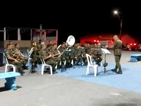 BANDA DO 24° BIS - BATALHÃO DE INFANTARIA DE SELVA NA PRAÇA DA MATRIZ EM CAJAPIÓ