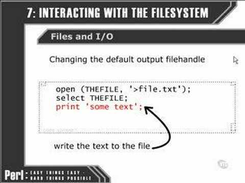 Perl Tutorials -Part 75- Changing the default output filehan