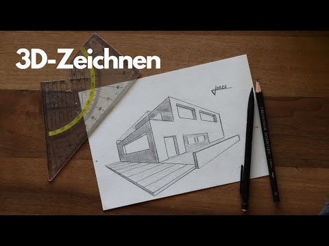 3D zeichnen lernen mit 2 Fluchtpunkten / Anfänger Tutorial Deutsch
