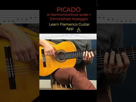 Picado Scales with Learn Flamenco Guitar App