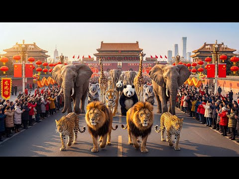 REAL ANIMAL PARADE 2026 IN CHINA: Live Wildlife Marches Through the Streets | FULL EVENT