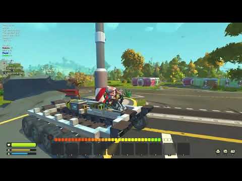 Scrap Mechanic - Fant mod tank treads. Moving on free wheeling tires.