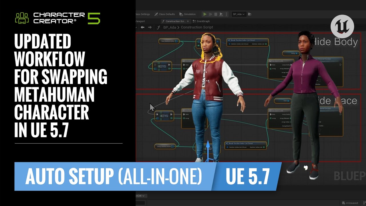 Updated Workflow for Swapping MetaHuman Character in Unreal 5.7 | CC & UE Workflow Tutorial