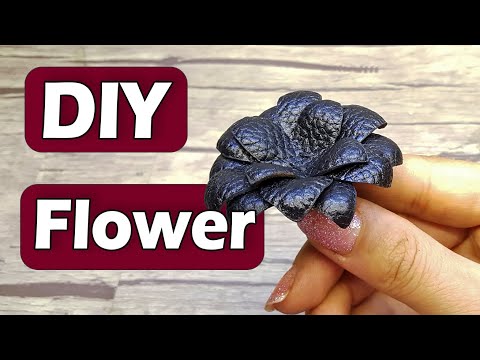 How to Make Leather Flower // DIY