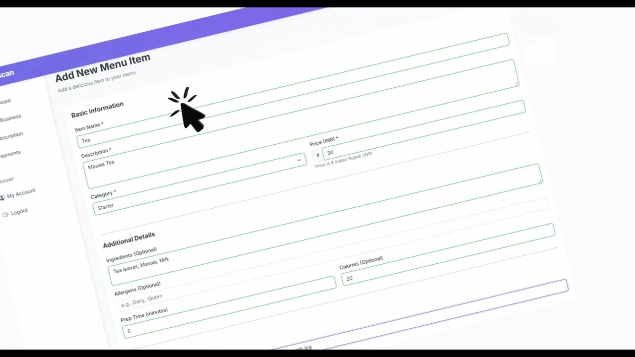 MenuScan Setup Tutorial