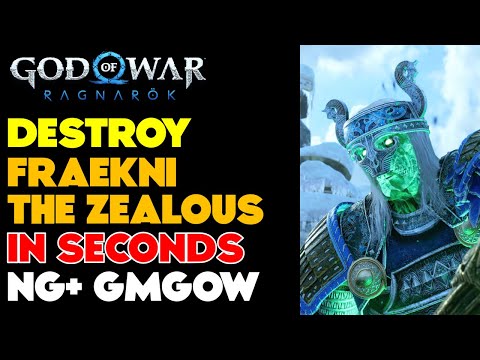 DESTROYED IN SECONDS! Fraekni the Zealous on GMGOW NG+ [No Damage] - God of War Ragnarok