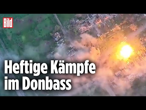 Ukraine-Krieg: Drohne zeigt, wie die Artillerie einen russischen Waffentruck zerstört
