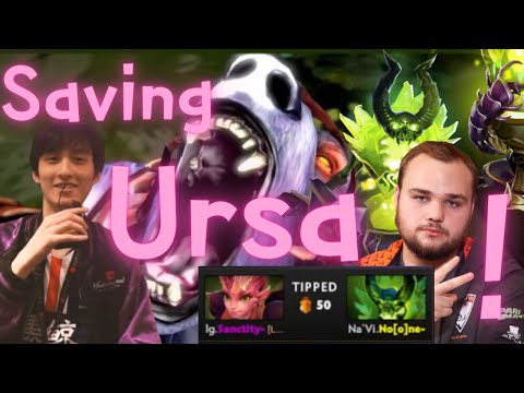 Noone Pugna Decrepify saving Ame Ursa - dota2