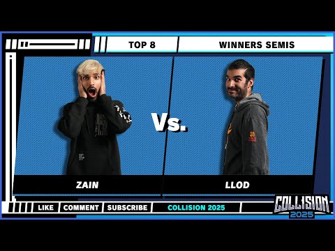 Collision 2025 - Zain (Marth) vs Llod (Peach) - Top 8 - Winners Semis - Super Smash Bros Melee