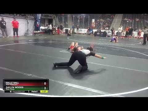 100 Lbs Quarterfinal - Halle Ball, Team Nebraska Vs Zaylyn Woods, Team Texas 4dee