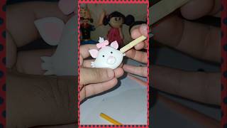 Aprenda como fazer Aplique do Rostinho da Gatinha Marie Em biscuit #diy #shorts