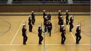 preview picture of video 'Portage High School Armed Exhibition Platoon - Michigan City 2013'