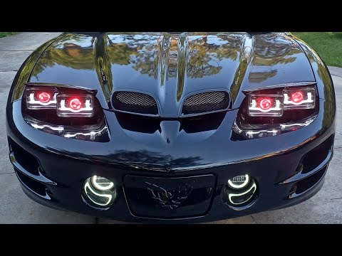 Pontiac Trans Am Terminator LED headlight and halo fog light install