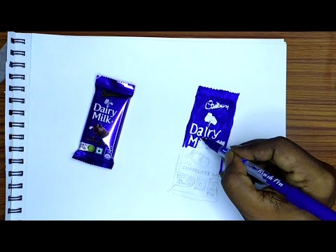 easy drawing chocolate 🍫😀😀 step by step drawing tutorial for beginners