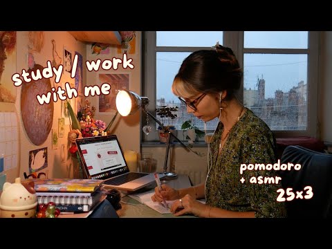 ASMR | On travaille ensemble, avec de la vraie pluie 🌧️ pomodoro & asmr breaks