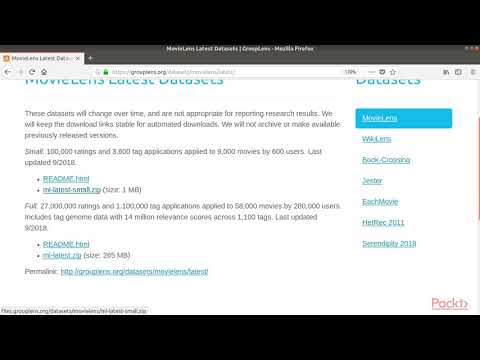 Apache Spark Deep Learning Advanced Recipes Downloading MovieLens Datasets|packtpub com