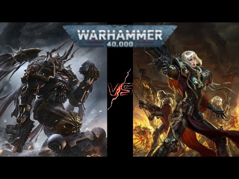 Black Legion Chaos Space Marines Vs Adepta Sororitas Warhammer 40k 2000 Point Battle Report