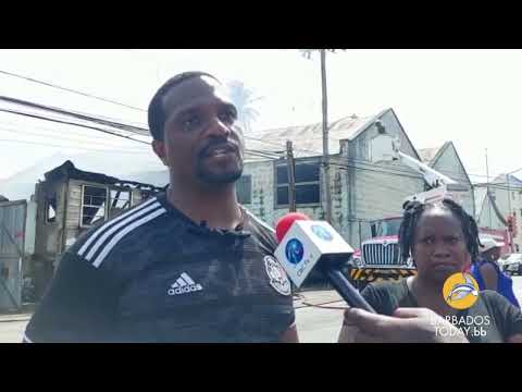 House destroyed by fire at Passage Road, St. Michael Parliamentary Representative Christopher Gibbs