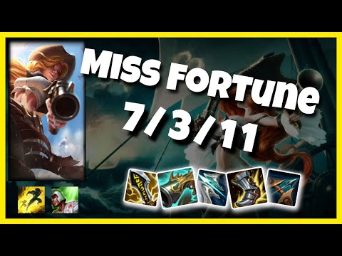 Miss Fortune Gameplay Challenger Replay S11 - 11.1 Bot Lane (7/3/11) - BR