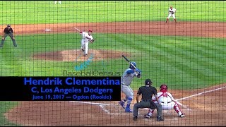 Hendrik Clementina, C, Los Angeles Dodgers — June 19, 2017
