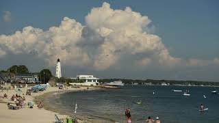 The dance of clouds in the summer sky