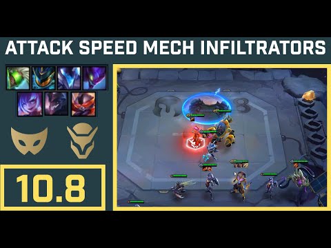 ATTACK SPEED MECH INFILTRATORS!!!! STACK ZEKES GET ALL THE ATTACK SPEED!!! TFT COMP GUIDE 10.8b!!!
