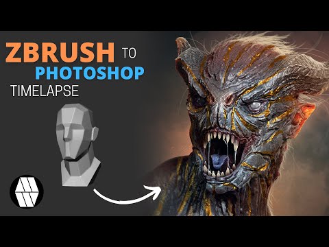 ZBrush to Photoshop Timelapse - 'Demon' Concept