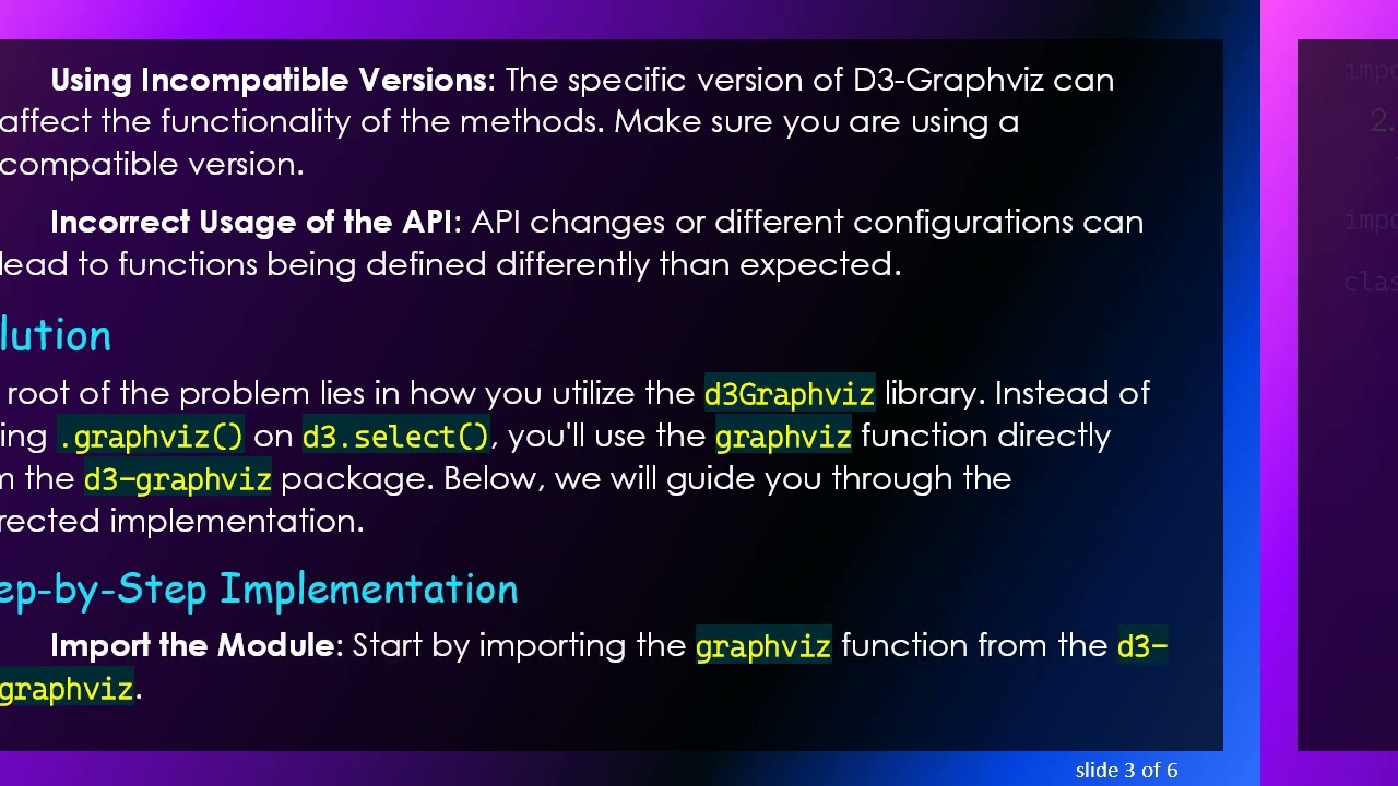 Fixing the d3.select.graphviz is not a function Error in ReactJS