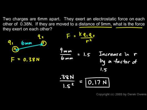 Physics 12.2.2b - Example Inverse Square Law