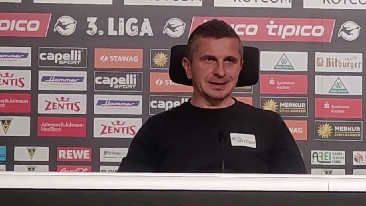  Fussball 3. Liga - 33. Spieltag PK Alemannia Aachen –VfB Stuttgart II- Trainer Mersad Selimbegovic 