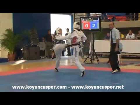 46kg Semifinal - Pappa Nefeli(GRE) - Gokmen Suhansera(GER) (18th Europen Junior TKD Championships)