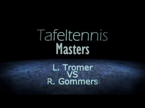 Tafeltennis Masters halve finale L. Tromer - R. Gommers