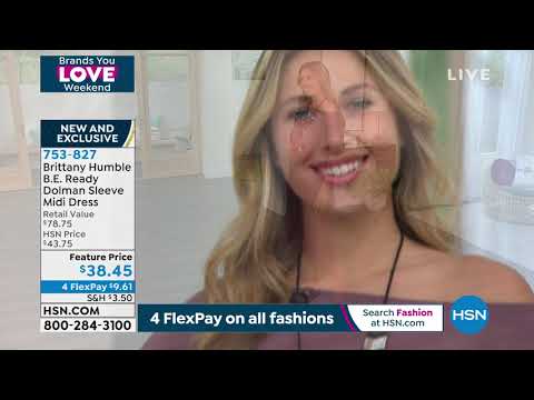 Brittany Humble B.E. Ready Dolman Sleeve Midi Dress