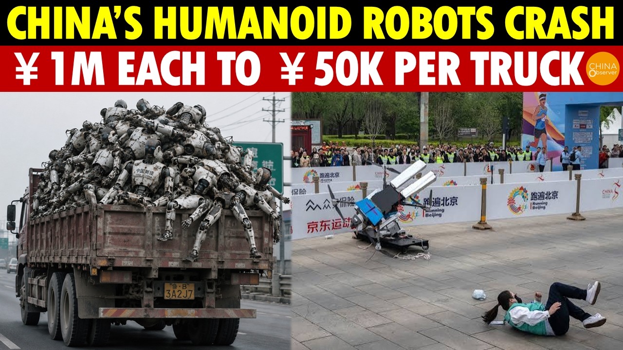 China’s Humanoid Robots Crash! ¥1M Each to ¥50K per Truck, Looks Like Scrap Metal