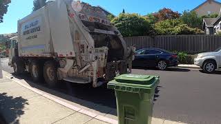 Mill Valley Refuse Service - Autocar ACX Heil 5000 rear loader on compost!