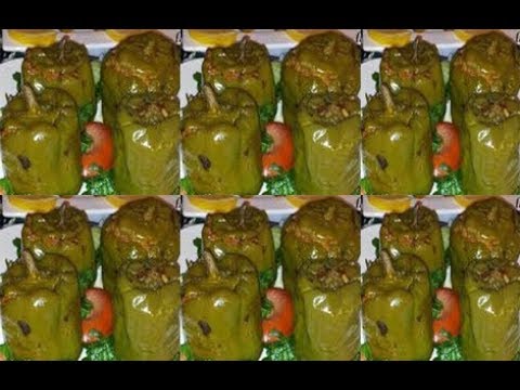 Bell peppers stuffed with rice - Egyptian mahshi recipe - food - cooking - recipes - cooking school