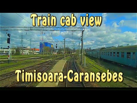 Timișoara-Caransebes-Train cab view-Führerstandsmitfahrt-Lokführer-En cabine-Dalla cabina