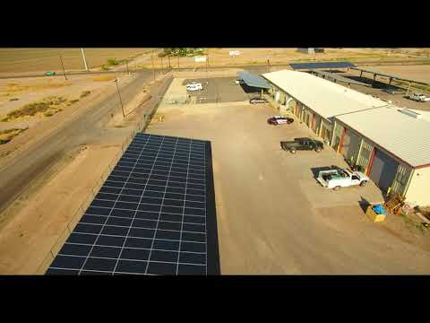 Solar shade canopy install for commercial customer